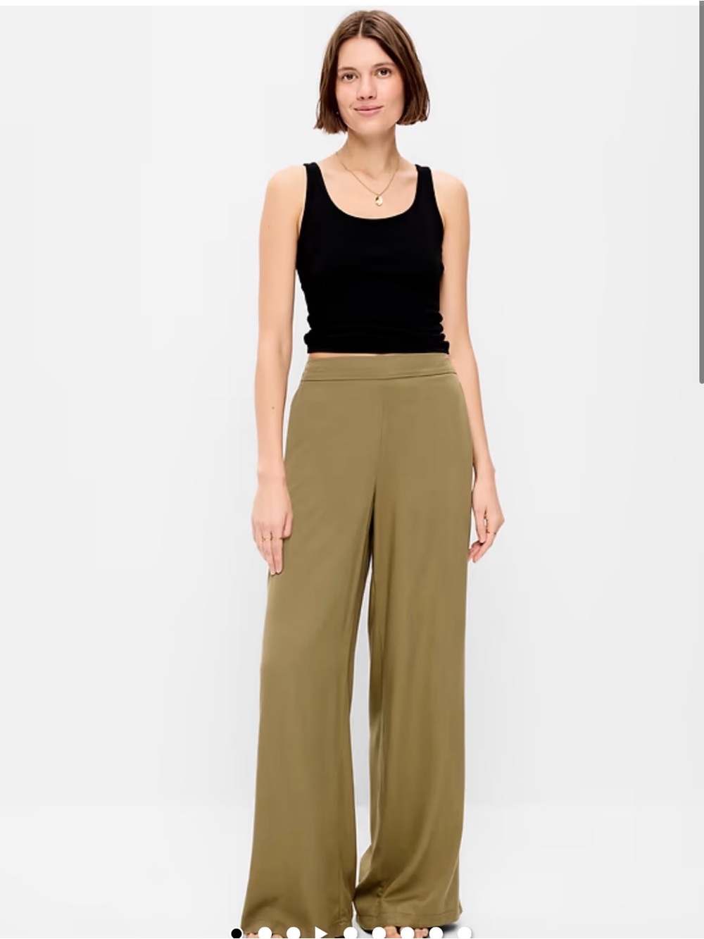 Old Navy Olive Green Playa Wide Leg Pants S